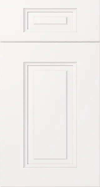 Aspen White (AW) sample door, raised panel
