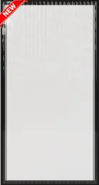 Crystal Glass (CG) sample door, ribbed glass insert, dark edge