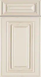 Charleston White (CW) sample door, raised panel with applied detail