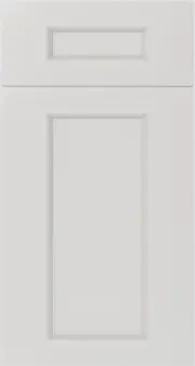 Double Dove White (DDW) sample door, double-step shaker, full overlay