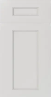 Double Dove White (DDW) sample door, double-step shaker, full overlay