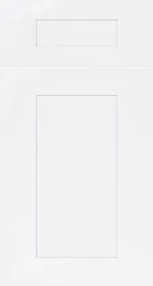 Floral White (FW) sample door, five-piece shaker