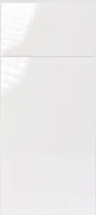 High Gloss White (HW) sample door, gloss slab