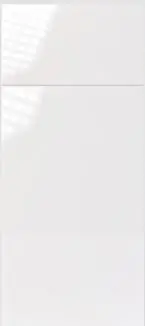High Gloss White (HW) sample door, gloss slab