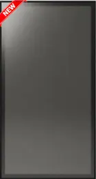 Midnight Glass (MG) sample door, dark reflective glass, black edge