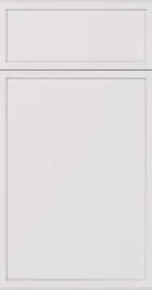Slim Dove White (SDW) sample door, slim-rail shaker, full overlay