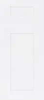 Shaker White (SW) sample door, five-piece shaker, full overlay