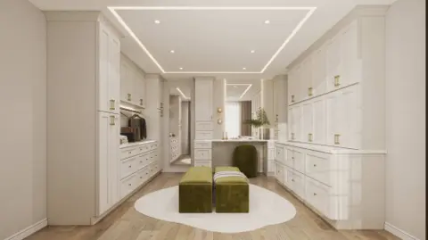 Symmetrical white cabinetry cabinet inspiration
