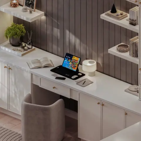 White cabinetry workspace cabinet inspiration