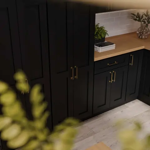 Black built-in cabinetry detail cabinet inspiration