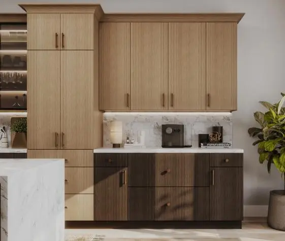 Kitchen in OB - Oak Blonde & OS - Oak Shade