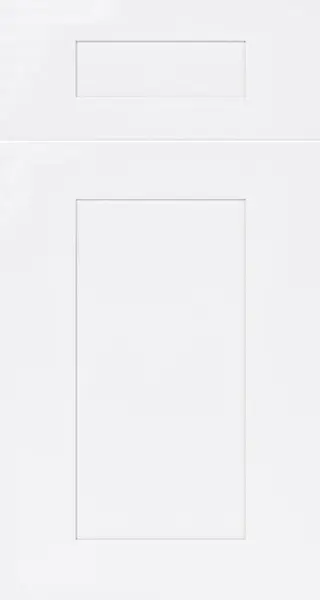 Floral White (FW) sample door, five-piece shaker